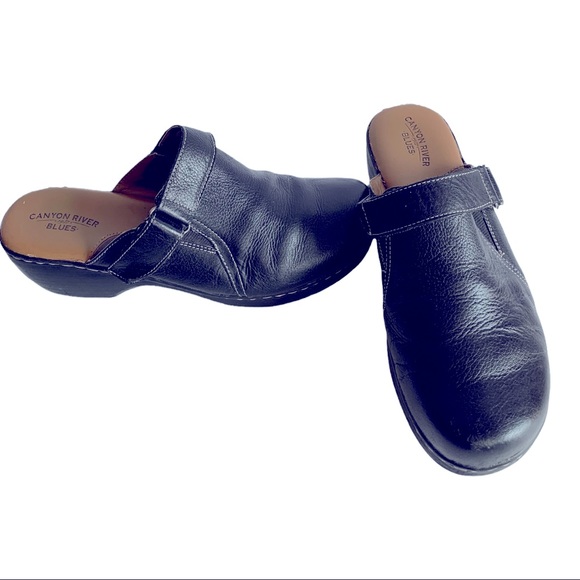 Canyon River Blues Leather Clogs Sz 8 - Picture 4 of 10